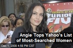 Angie Tops Yahoo's List of Most-Searched Women