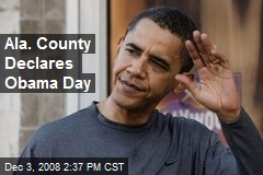 Ala. County Declares Obama Day