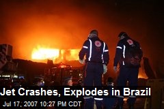 Jet Crashes, Explodes in Brazil