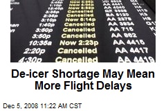 De-icer Shortage May Mean More Flight Delays