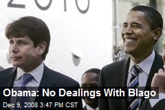 Obama: No Dealings With Blago