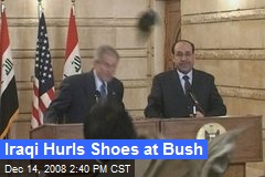 Iraqi Hurls Shoes at Bush