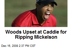Woods Upset at Caddie for Ripping Mickelson
