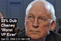 23% Dub Cheney 'Worst VP Ever'
