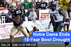 Notre Dame Ends 15-Year Bowl Drought