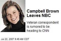 Campbell Brown Leaves NBC