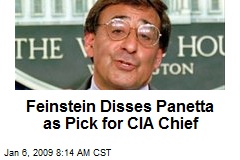 Feinstein Disses Panetta as Pick for CIA Chief