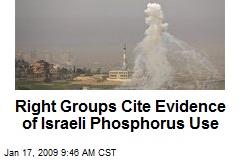 Right Groups Cite Evidence of Israeli Phosphorus Use