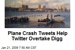 Plane Crash Tweets Help Twitter Overtake Digg