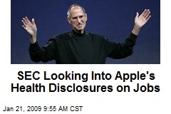 SEC Looking Into Apple's Health Disclosures on Jobs