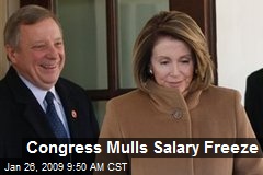 Congress Mulls Salary Freeze