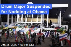 Drum Major Suspended for Nodding at Obama