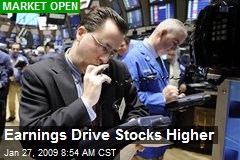 Earnings Drive Stocks Higher