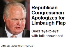 Republican Congressman Apologizes for Limbaugh Flap