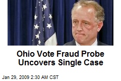 Ohio Vote Fraud Probe Uncovers Single Case