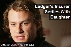Ledger's Insurer Settles With Daughter