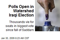 Polls Open in Watershed Iraqi Election