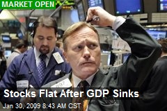 Stocks Flat After GDP Sinks