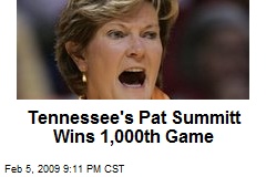 Tennessee's Pat Summitt Wins 1,000th Game