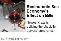 Restaurants See Economy's Effect on Bills