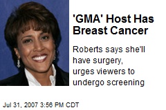 'GMA' Host Has Breast Cancer