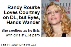 Randy Rourke Loves Courtney on DL, but Eyes, Hands Wander