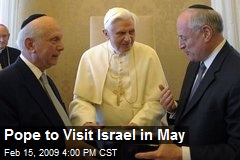 Pope to Visit Israel in May