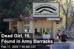 Dead Girl, 16, Found in Army Barracks