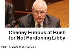 Cheney Furious at Bush for Not Pardoning Libby