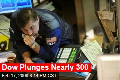 Dow Plunges Nearly 300