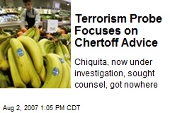 Terrorism Probe Focuses on Chertoff Advice