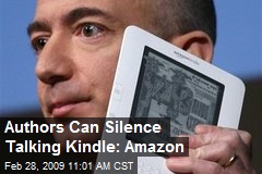Authors Can Silence Talking Kindle: Amazon