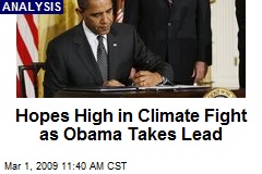 Hopes High in Climate Fight as Obama Takes Lead