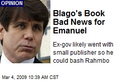 Blago's Book Bad News for Emanuel