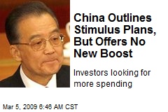 China Outlines Stimulus Plans, But Offers No New Boost