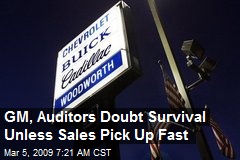 GM, Auditors Doubt Survival Unless Sales Pick Up Fast
