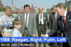 1988: Reagan, Right; Putin, Left