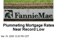 Plummeting Mortgage Rates Near Record Low