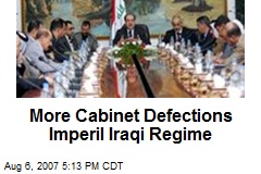 More Cabinet Defections Imperil Iraqi Regime