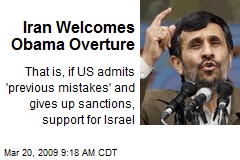 Iran Welcomes Obama Overture