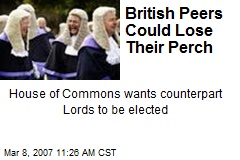 British Peers Could Lose Their Perch