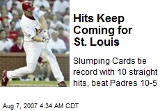 Hits Keep Coming for St. Louis