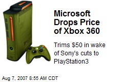 Microsoft Drops Price of Xbox 360