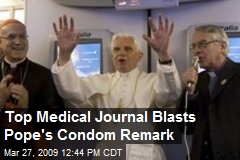 Top Medical Journal Blasts Pope's Condom Remark