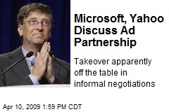 Microsoft, Yahoo Discuss Ad Partnership