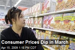Consumer Prices Dip in March