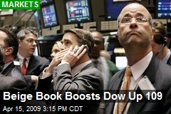 Beige Book Boosts Dow Up 109