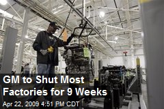 GM to Shut Most Factories for 9 Weeks