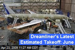 Dreamliner's Latest Estimated Takeoff: June