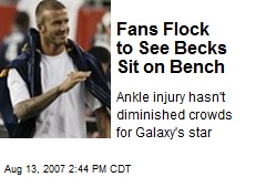 Fans Flock to See Becks Sit on Bench